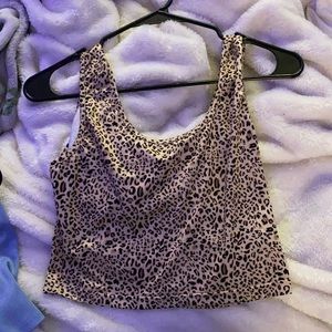 Cheetah print crop top